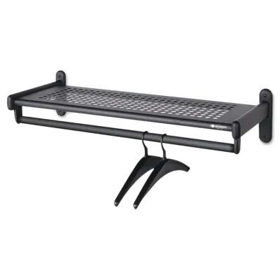 QUARTET 20404 - 48-Inch Wall Mounted Coat Rack - Black Steel