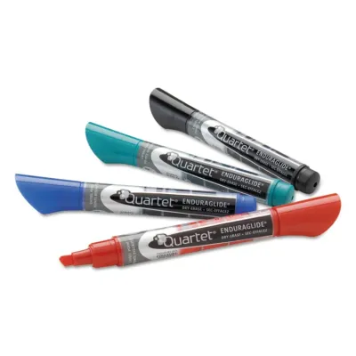QUARTET 5001-18MA - EnduraGlide Broad Chisel Tip Dry Erase Markers - 12 Set