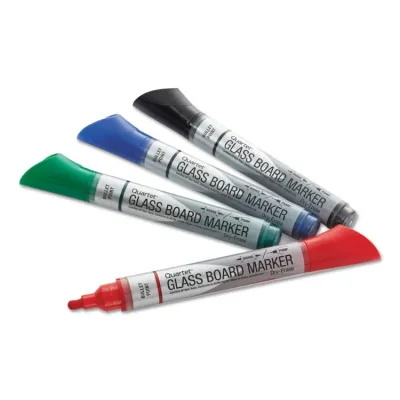 QUARTET 79555 - Premium Assorted 4-Pack Glass Board Dry Erase Markers