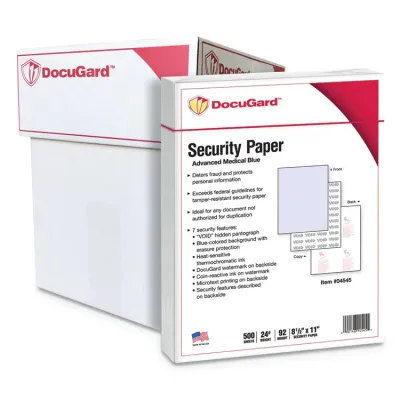 PARIS CORPORATION PRB 04542 - DocuGard Advanced Security Paper for Printing Prescriptions 
