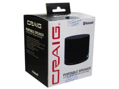 bulk buys EN775 - Craig Portable Black Bluetooth Speaker - Compact & Powerful