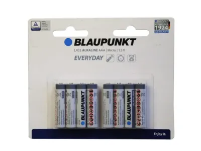 Bulk Buys DA205 - Blaupunkt Long-Life Alkaline AAA Batteries - 8 Pack