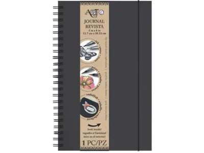 bulk buys CH364 - Art-C 5 x 8 Spiralbound Journal - Black Cover