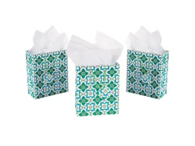 bulk buys FB801 - Charming Medium Floral Pattern Gift Bag