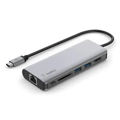 Belkin AVC008BTSGY - Belkin USB-C 6-in-1 Multiport Adapter with HDMI