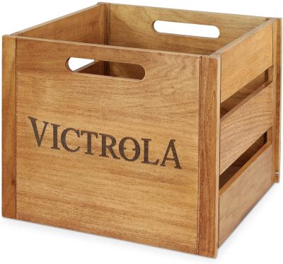 Innovative Technology INN-VA-20 - Victrola Wooden Record and Vinyl Crate