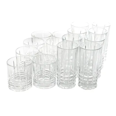 Gibson 116962.16 - Gibson Home Jewelite 16-Piece Tumbler & Old Fashioned Set