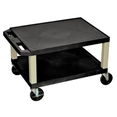 Luxor WT16 - 16-Inch High Rolling AV Cart with Two Shelves