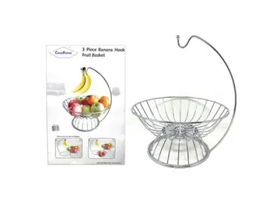 bulk buys FD429 - 3-Piece Fruit Basket Set with Banana Hook