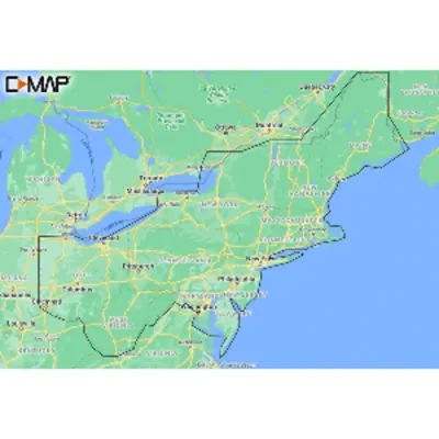 C-MAP M-NA-Y213-MS - M-NA-Y213-MS US Lakes East REVEAL Inland Chart Overview