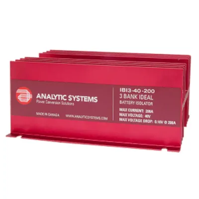 Analytic Systems IBI3-40-200 - Analytic Systems 200A, 40V 3-Bank Ideal Battery Isolator