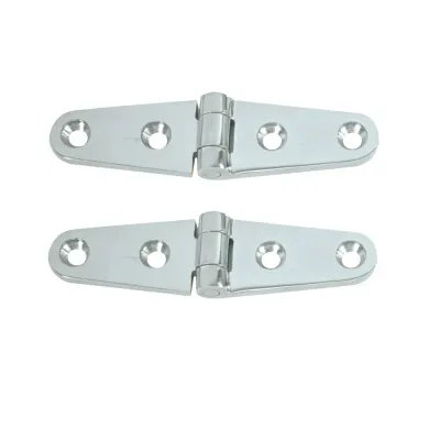 Whitecap S-604 - Chrome Plated Brass Strap Hinge Pair