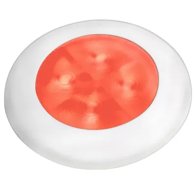 Hella Marine 980508241 - Hella Marine Red LED Courtesy Lamp - 24V - White Bezel