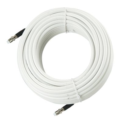Glomex Marine Antennas RA350/18FME - GLOMEX 18M - 59 RG-8X COAX F GLOMEASY VHF ANTENNAS - WHITE