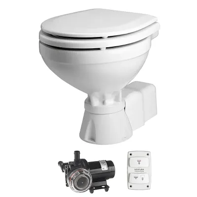 Johnson Pump 80-47231-01 - AquaT 12V Compact Marine Toilet with Diaphragm Pump