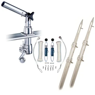 Rupp Marine CW52215 - Rupp Z-30 Top Gun Outrigger Kit w15 Telescoping Poles & Comp