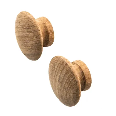 Whitecap 60120-A - Whitecap Teak Round Drawer Knob - 2 - 2 Pack