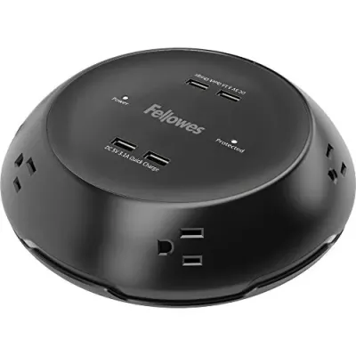 FELLOWES 8057101 - Collaborative Power Pod - Black - Right-angled Connector - 5