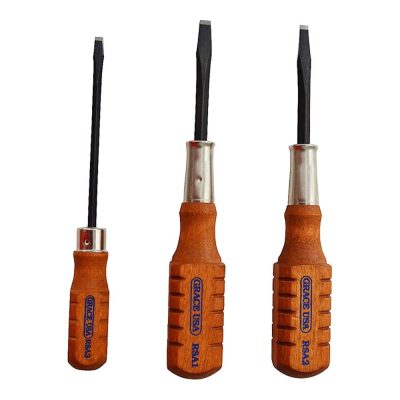Grace Tools GRHGRSA - Grace USA 3 Pc Screwdriver Set accurately Hollow Ground to f