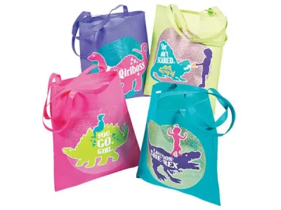 bulk buys KA817 - Girlysaurus Tote Bags - Fun and Functional Designs