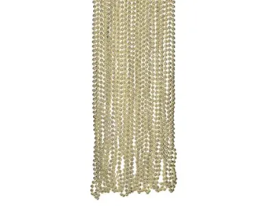 bulk buys KA827 - Gold Metallic Bead Necklaces - Set of 4 Party Accessories