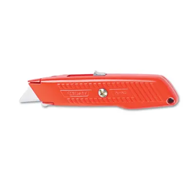 BLACK BOX CORPORATION 10-189C - Self-Retracting Utility Knife with Round Point Blade
