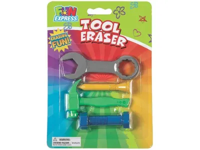 bulk buys KA830 - Creative Tool Shaped Erasers for Kids - 4 Pack Set