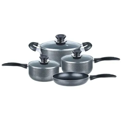 Brentwood BPS-207G - 7PC ALUM COOKWARE SET GRY