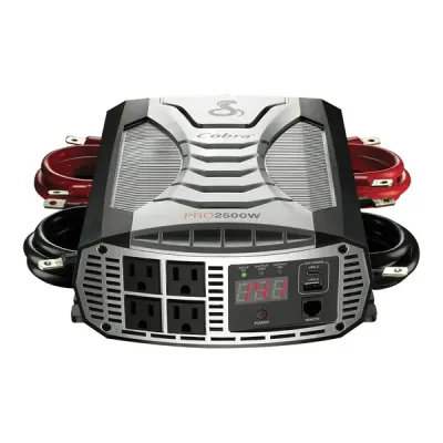 COBRA ELECTRONICS CBRCPI2500W - Cobra 2500W PRO Power Inverter for Home and Travel Use