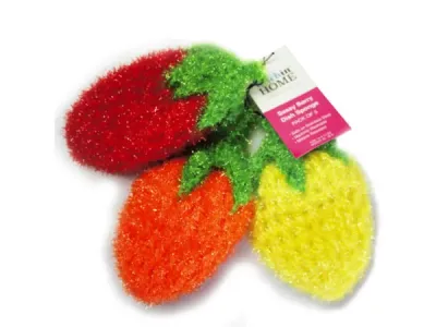 bulk buys HP256 - Vibrant 3-Pack Strawberry Sponges in Bright Colors