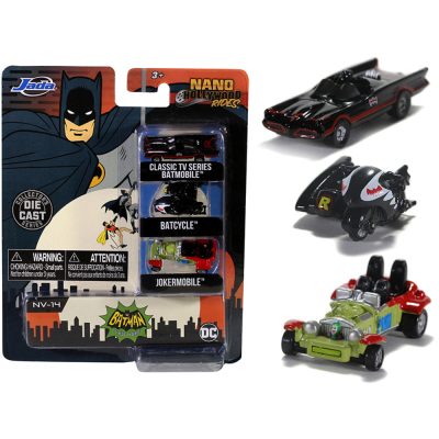 Jada Toys 31988 - Batman (1966-1968) Classic TV Series 3 piece Set Nano Hollyw