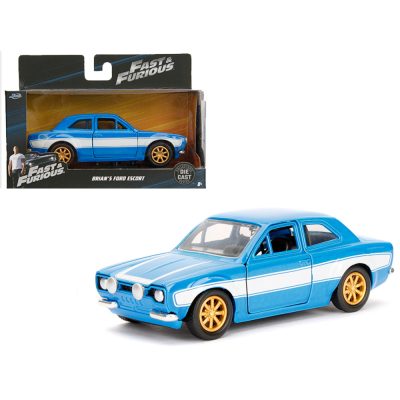 Jada Toys 97188 - Brians Ford Escort Blue and White Fast & Furious Movie 132 D