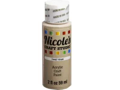 bulk buys CH787 - 2 Oz Khaki Acrylic Craft Paint by Nicoles