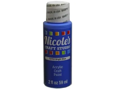 bulk buys CH700 - Nicoles Bright Blue 2 Oz Acrylic Craft Paint