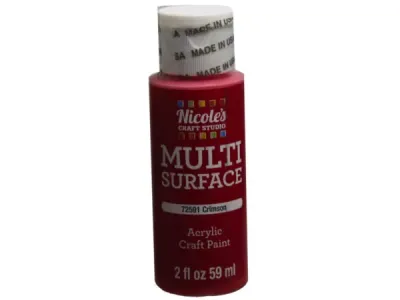 bulk buys CH736 - Nicoles 2 Oz Acrylic Craft Paint - Crimson Red