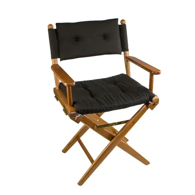 Whitecap 61041 - Whitecap Directors Chair wBlack Cushion - Teak