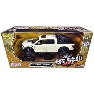 Motormax 79142crm - 2017 Ford F-150 Raptor Off Road Cream Diecast Model 127