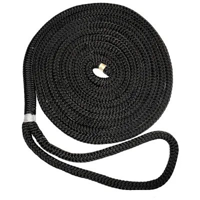 New England Ropes C5054-20-00050 - 58 x 50 Black Nylon Double Braid Dock Line