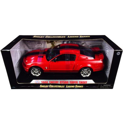 Shelby Collectibles SC313 - 2008 Ford Shelby Mustang GT500 Super Snake Red with Black St