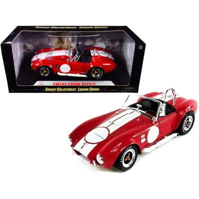 Shelby Collectibles SC122-1 - 1965 Shelby Cobra 427 SC Red with White Stripes with Printed