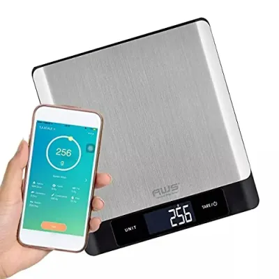 American Weigh Scales Wizard-5KG - Bluetooth Nutritional Kitchen Scale with APP for iOS & Andro