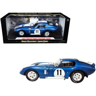 Shelby Collectibles SC149 - 1965 Shelby Cobra Daytona Coupe 11 Blue Metallic with White 