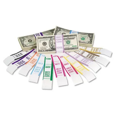 PAPR PRODUCTS PQP 401000 - PAP-R Currency Straps - 1.25 Width - Total $1,000 in $10 Den