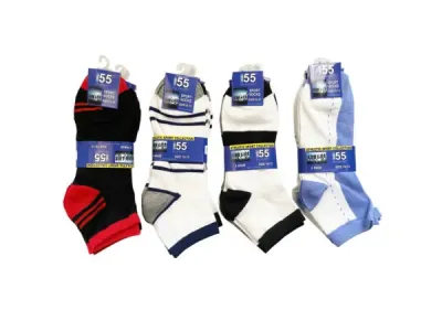 bulk buys BJ394 - Assorted Athletic Socks for Size 10-13 - 3 Pack