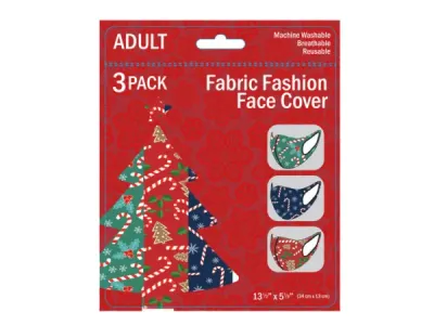 bulk buys MO197 - Festive Christmas Masks - Pack of 3 Holiday Designs