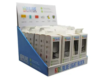 Bulk Buys GT130 - Kids Blue Light Blocking Glasses - Countertop Display