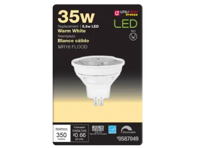 bulk buys DB396 - Utilitech PRO 5.5W Warm White GU5.3 Base LED Bulb
