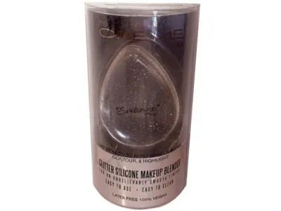 Bulk Buys MK376 - Rose Gold Glitter Silicone Makeup Blender Sponge