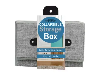 Bulk Buys HC508 - Felt Collapsible Storage Box with Lid and Handles