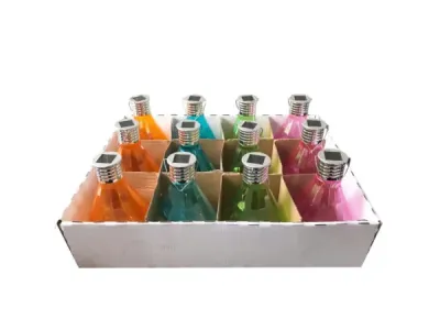 Bulk Buys GE613 - Colorful Solar Powered Hanging Lightbulbs for Outdoor Decor
